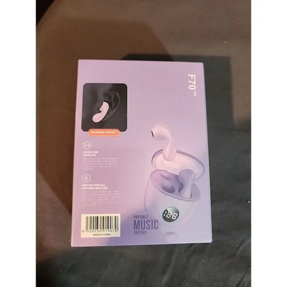 Wireless Headphones Bluetooth Stereo Ear‎ Hook Headset F70 TWS Earphones Earbuds